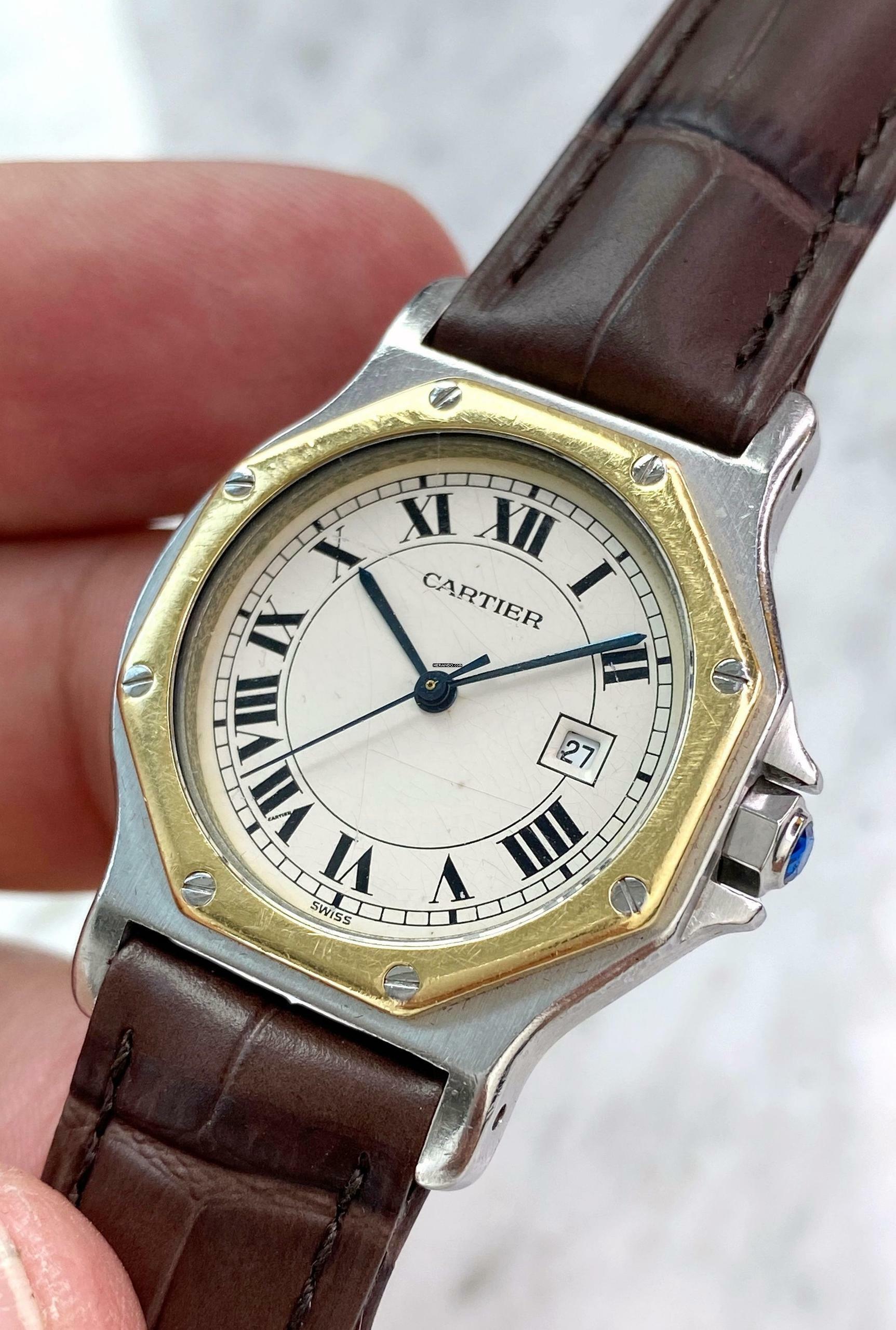 Thumbnail von Cartier Santos Octagon Automatic ref 2966 2966