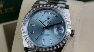 Thumbnail von Rolex Day-Date 40 Platin Baguette TBR - Top Condition - Fullset - 02/2021