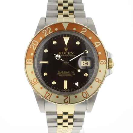  Rolex GMT-Master Steel Gold Brown Nipple Dial 