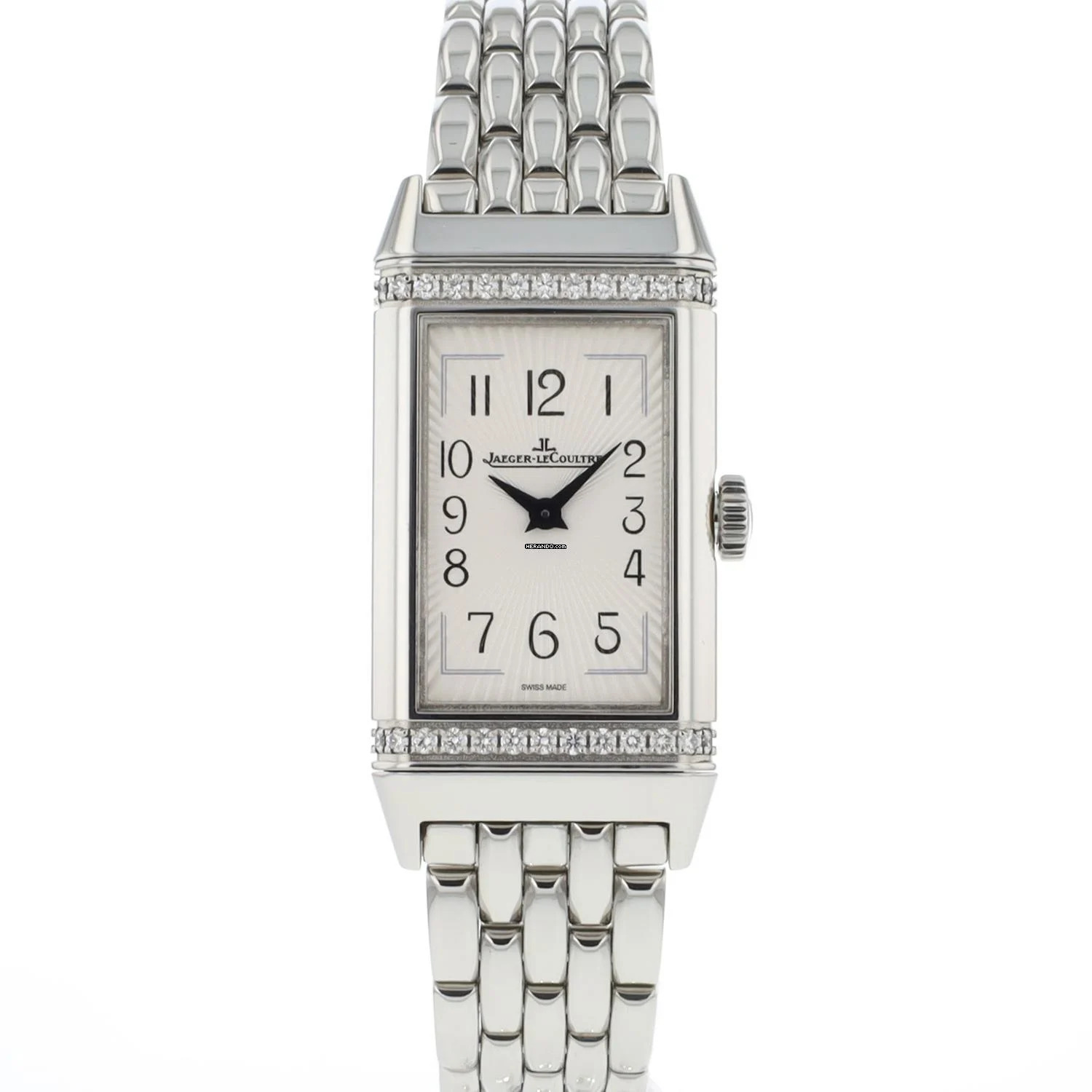 Jaeger-LeCoultre Reverso One Quartz Diamonds White Arabic Dial