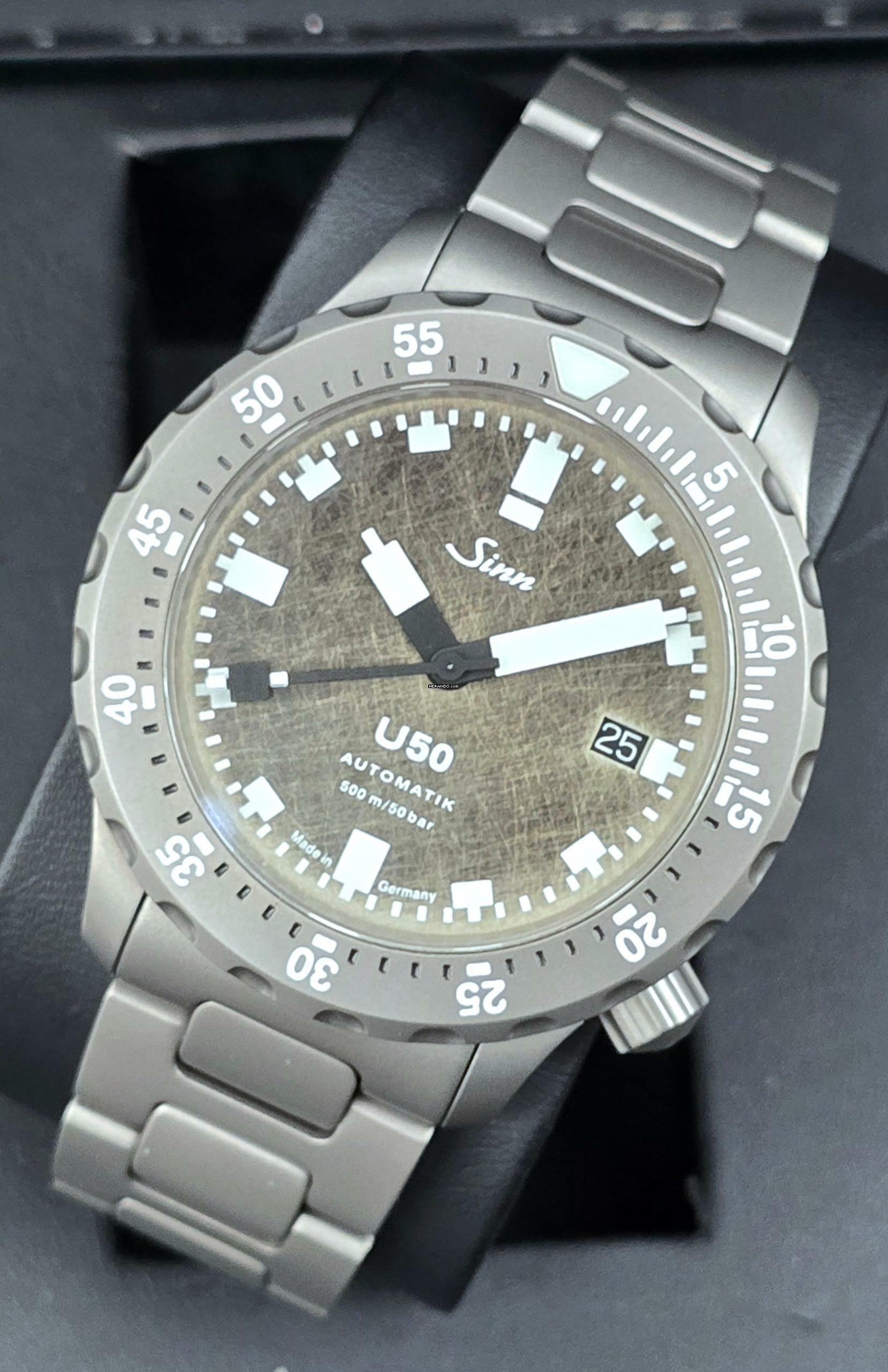  Sinn U50 DS 500M 1050.034 Limited Edition 1000 Pieces Very Good Full Set 8-2024 