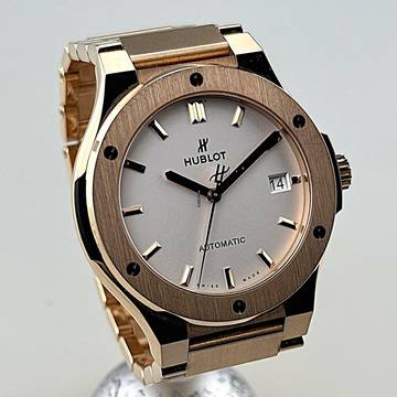  Hublot Classic Fusion 45mm King Gold Opalin Automatic Watch EK 09/2020 deutsche Auslieferung Full Set Erstkaufrechnung 