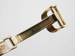 Thumbnail von Jaeger-LeCoultre Reverso Duetto 18 Karat Gelbgold Reverso Duetto Handaufzug Damenuhr mit Faltschließe und Straussenband 18 Karat Gelbgold Reverso Duetto Handaufzug Damenuhr