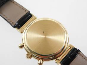 Thumbnail von IWC Da Vinci Chronograph Mondphase 3735 massiv 18 Kt Gelbgold mit original Band und Schließe massiv 18 Kt Gelbgold mit original Krokoband und Schließe