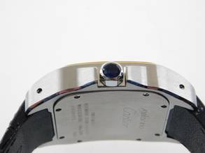 Thumbnail von Cartier Santos 100 XL 38 x 51 mm im Top Zustand mit Box und original Krokoband Stahl Gold Neues Original Cartier Krokoband und Faltschließe