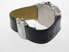 Thumbnail von Cartier Santos 100 XL 38 x 51 mm im Top Zustand mit Box und original Krokoband Neues Original Cartier Krokoband und Faltschließe