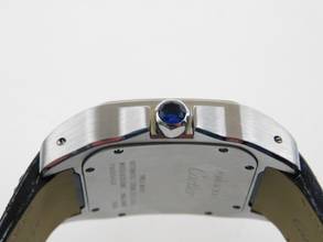 Thumbnail von Cartier Santos 100 XL 38 x 51 mm im Top Zustand mit Box und original Krokoband Neues Original Cartier Krokoband und Faltschließe