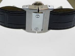 Thumbnail von Cartier Santos 100 XL 38 x 51 mm im Top Zustand mit Box und original Krokoband Neues Original Cartier Krokoband und Faltschließe