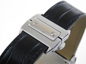 Thumbnail von Cartier Santos 100 XL 38 x 51 mm im Top Zustand mit Box und original Krokoband Neues Original Cartier Krokoband und Faltschließe