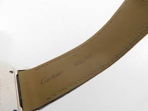 Thumbnail von Cartier Santos 100 XL 38 x 51 mm im Top Zustand mit Box und original Krokoband Neues Original Cartier Krokoband und Faltschließe