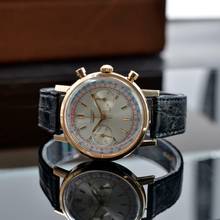 Thumbnail von Longines Chronograph Fly-Back 7415 Oversize rose gold 18KT Full Set 1972 Full Set