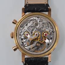 Thumbnail von Longines Chronograph Fly-Back 7415 Oversize rose gold 18KT Full Set 1972 Full Set