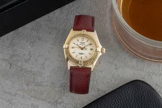 Thumbnail von Breitling Callistino 18k (0,750) Gold Quarz Damenuhr Ref. K52043 Papiere 1993