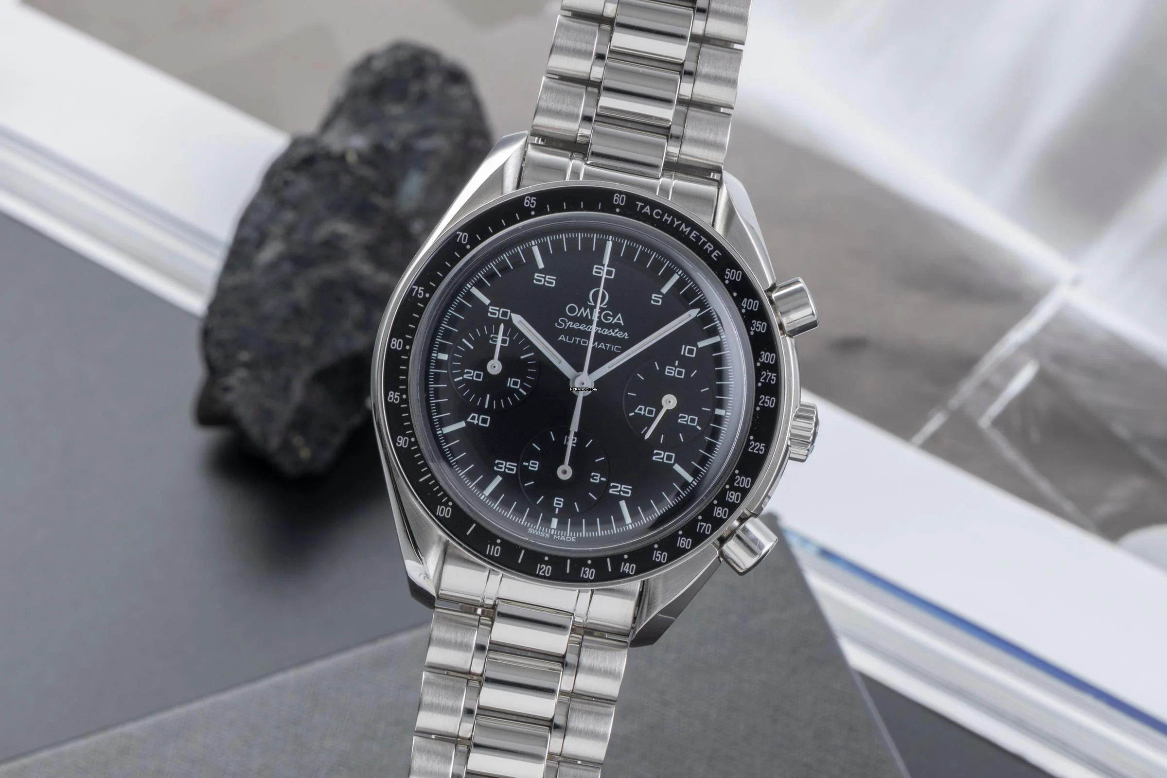 Omega Speedmaster Reduced Chronograph Stahl Automatik Ref. 3510.50.00 Papiere
