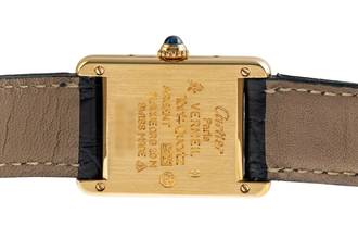 Thumbnail von Cartier Tank Vermeil must Tank SM Vermeil Trinity Dial 925 Silber Damenuhr Ref. 5057001