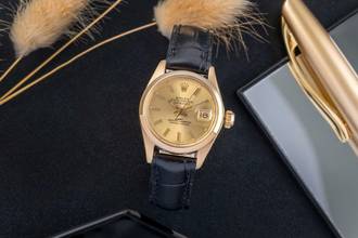 Thumbnail von Rolex Lady-Datejust 18k (0,750) Gold Automatik Damenuhr Ref. 6916 Klassiker