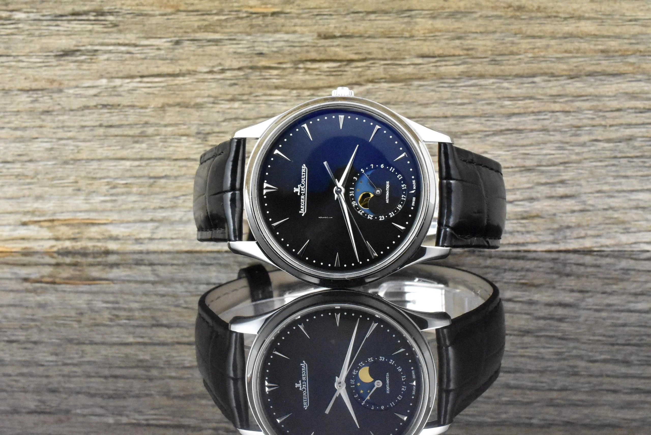 Jaeger-LeCoultre Master Ultra Thin Moon Steel very nice Q1368470 B&P 2018