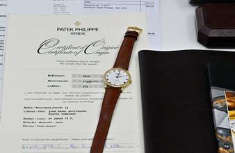 Thumbnail von Patek Philippe Calatrava 3919 | Full Set 1996 from German first owner | Yellow gold
