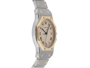 Thumbnail von Cartier Santos Octagon Ref.187902 1990 original Box sehr Gut Vintage