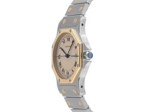 Thumbnail von Cartier Santos Octagon Ref.187902 1990 original Box sehr Gut Vintage