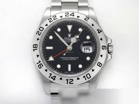  Rolex Explorer II 16570 T Stahl Automatik 2004 Zweite Zeitzone 2 Edelstahl Stainless Steel Oyster-band Chronometer Black Dial 