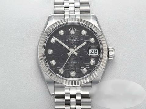  Rolex Datejust 31 31mm 178274 2013 Stahl Weissgold 750 Diamanten Automatik Stainless Steel 18kt White Gold Jubilé-band Chronometer Oyster Black Dial 