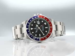 Thumbnail von Rolex GMT-Master II Stahl 16710 T Pepsi 2004 Automatik Zweite Zeitzone Blau Rot Stainless Steel Oyster-band Chronometer Black Dial
