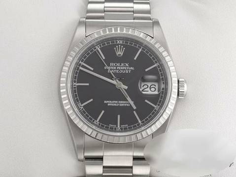  Rolex Datejust 36 36mm 16220 2003/04 Edelstahl Automatik Herrenuhr Damenuhr Stahl Stainless Steel Oyster-band Chronometer Black Dial 