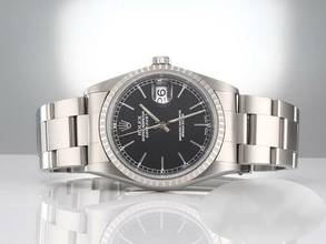 Thumbnail von Rolex Datejust 36 36mm 16220 2003/04 Edelstahl Automatik Herrenuhr Damenuhr Stahl Stainless Steel Oyster-band Chronometer Black Dial