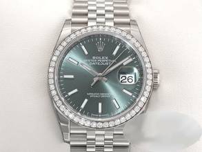 Thumbnail von Rolex Datejust 36 36mm 126284 Rbr 2022 Stahl Weissgold 750 Diamanten Gold Stainless Steel Jubilé-band Chronometer Oyster Green Dial