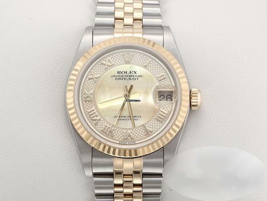  Rolex Datejust 31 31mm 78273 2002 Stahl Gelbgold 750 Perlmutt Automatik 