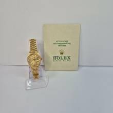 Thumbnail von Rolex Lady-Datejust Presidente Bark Finish Full Gold 26mm Automático Completo