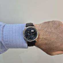 Thumbnail von A. Lange & Söhne Lange 1 Dual Time Ouro Branco 41mm Corda Completo