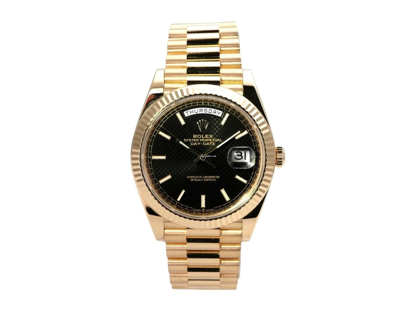 Rolex Day-Date 40 Gelbgold Ref. 228238 Schwarz