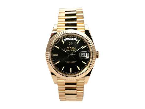  Rolex Day-Date 40 Gelbgold Ref. 228238 Schwarz 
