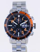 Thumbnail von Fortis B-42 Day Date Chronograph Marinemaster Automatic 7750 black orange Dial B+P