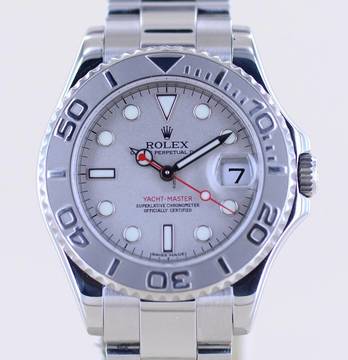  Rolex Yacht-Master Stahl Platin Medium 35 mm G-Serie Sportlich 