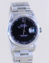 Thumbnail von Rolex Datejust 36 16200 Saphirglas black dial Oysterband Stahl polished bezel B+P