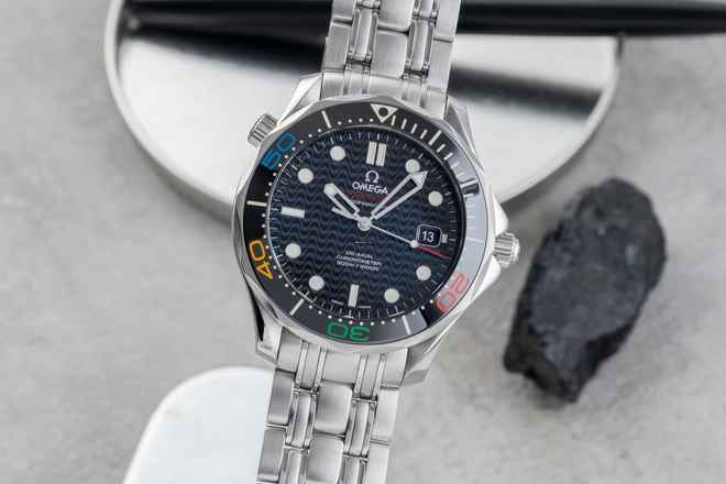  Omega Seamaster Diver 300 M Rio Stahl Automatik Herrenuhr 522.30.41.20.01.001 B&P 