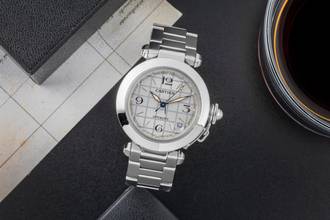 Thumbnail von Cartier Pasha C Edelstahl Automatik Herrenuhr Ref. W31023M7