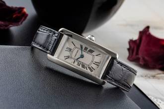 Thumbnail von Cartier Tank Américaine 18k (0,750) Weissgold Quarz Damenuhr Ref. W2601956 2489