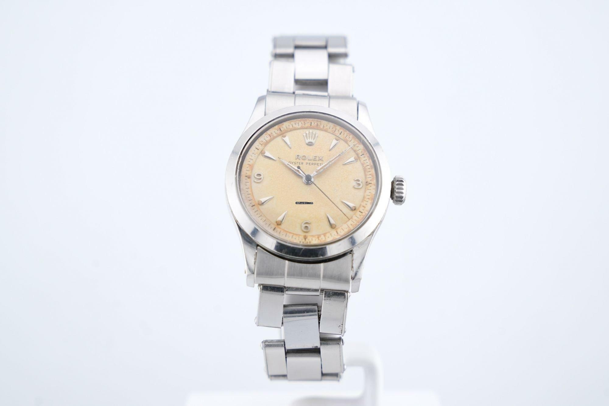  Rolex Oyster Perpetual 34 Vintage 3-6-9 Original Dial - Never Polished - 24 Months Warranty 6332 1953 
