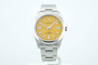 Thumbnail von Rolex Oyster Perpetual 41 Yellow Dial - With Box And Papers - 124300 2021