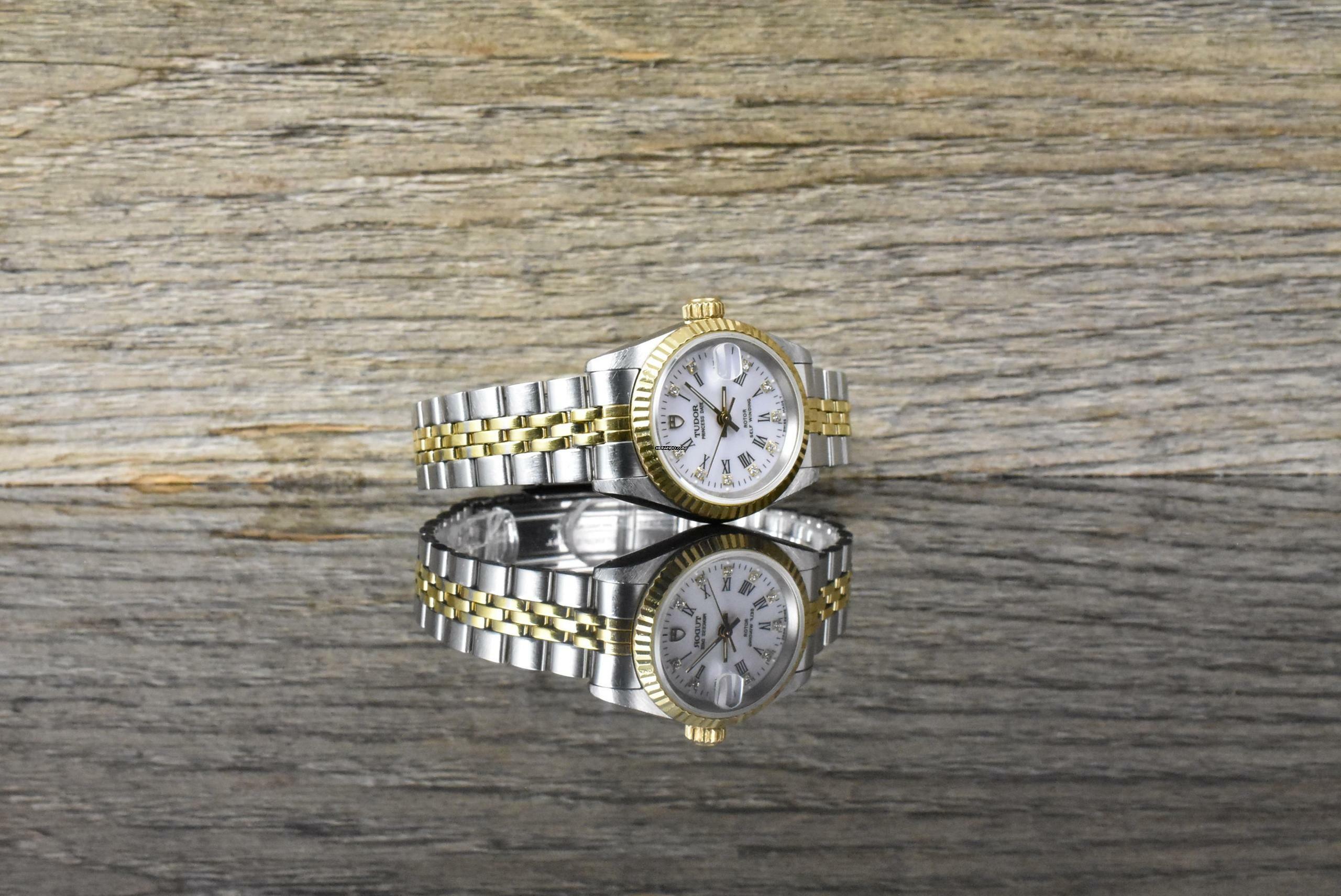 Tudor Prince Oysterdate Princess Oysterdate 92413 Stahl / Gold Automatik - Weißes Diamant Ziffernblatt