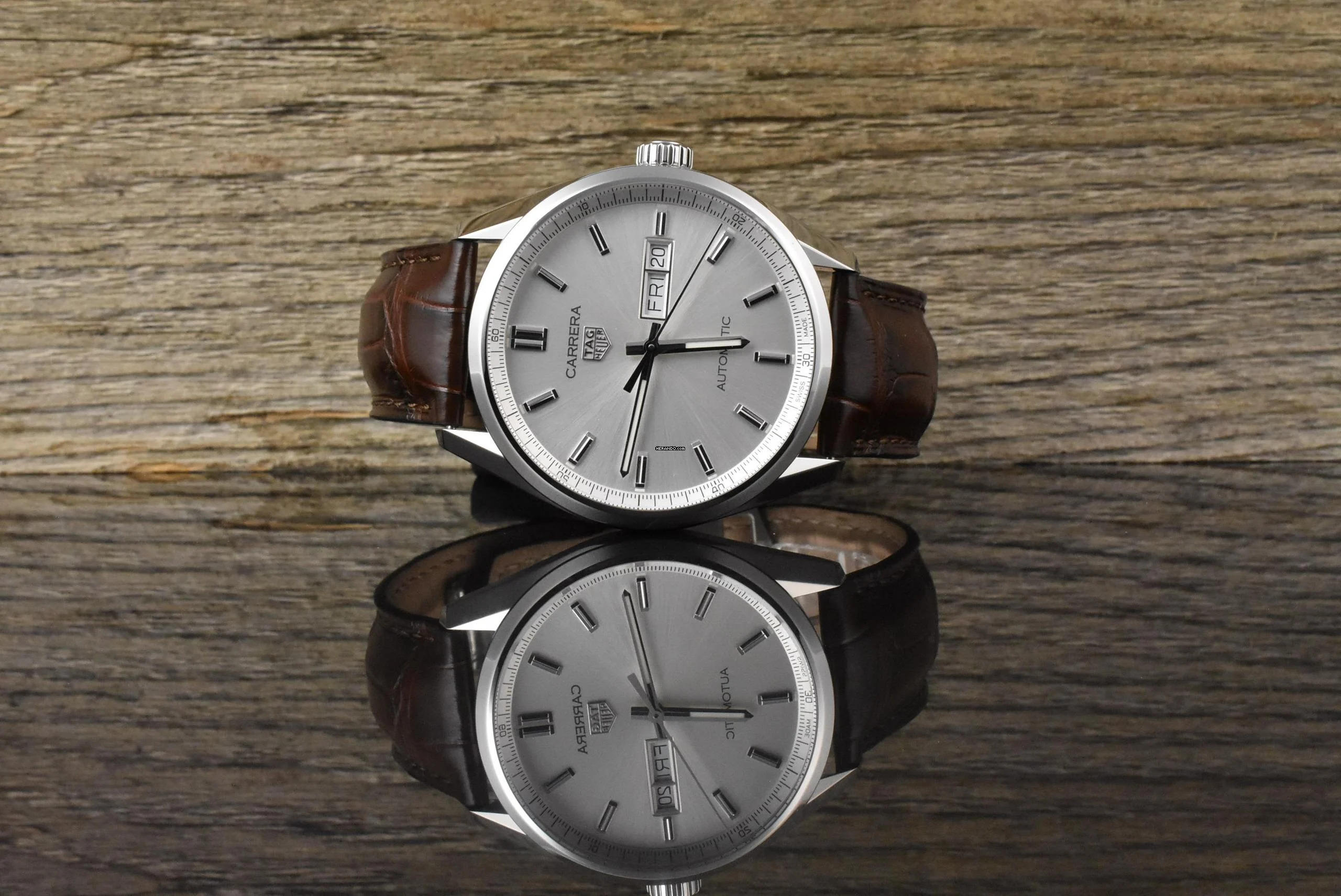 TAG Heuer Carrera Calibre 5 Date Day Silver Dial Automatik - Full Set 2024