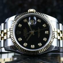 Thumbnail von Rolex Datejust 36 Steel Gold - Black Diamond - Fullset - 09/2012