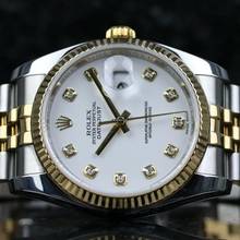 Thumbnail von Rolex Datejust 36 Steel Gold - White Diamond - Fullset - 08/2012