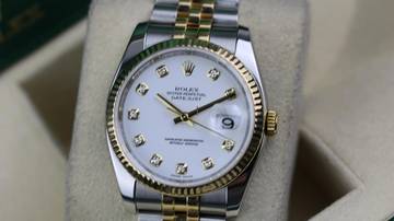 Thumbnail von Rolex Datejust 36 Steel Gold - White Diamond - Fullset - 08/2012