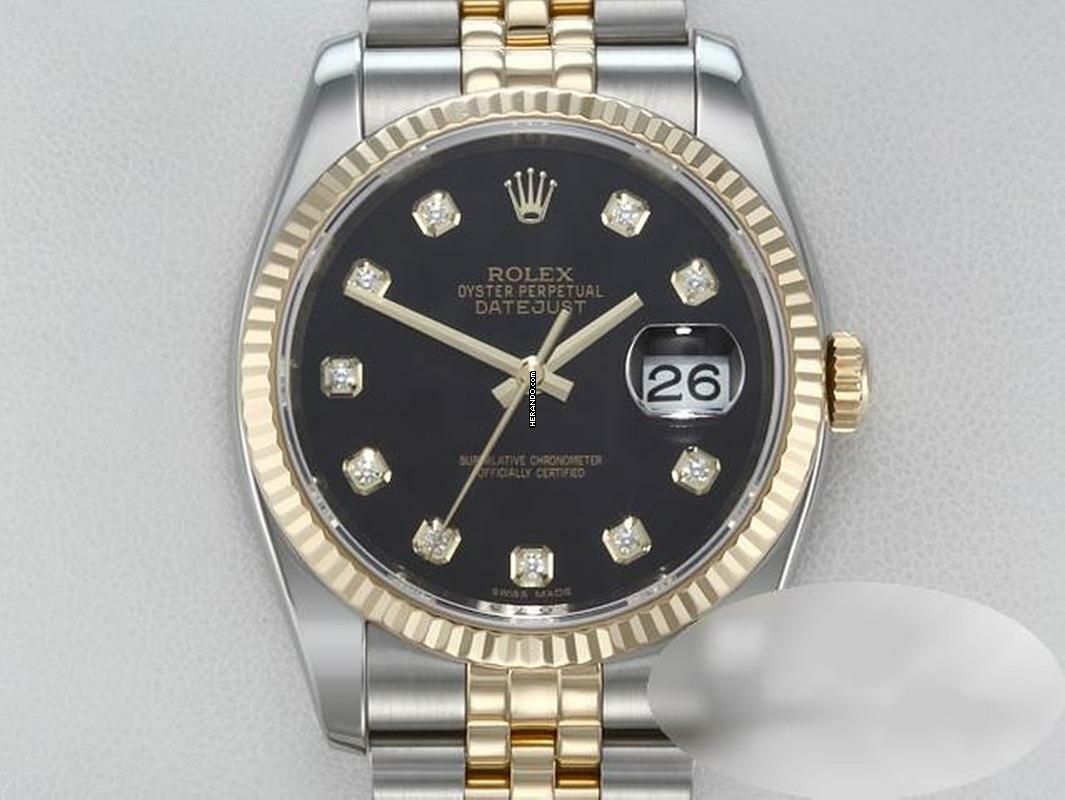 Rolex Datejust 36 36mm 116233 2017 Diamanten Stahl Gelbgold 750 Automatik