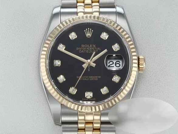  Rolex Datejust 36 36mm 116233 2017 Diamanten Stahl Gelbgold 750 Automatik 